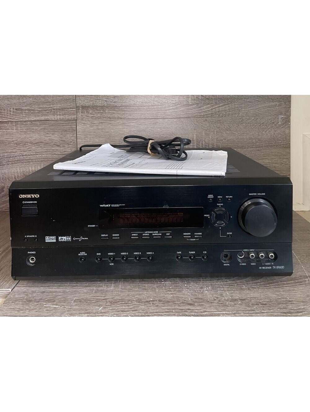 Onkyo TX-SR600 A/V 6.1 Receiver Dolby Digital EX DTS-ES Pro Logic No Remote